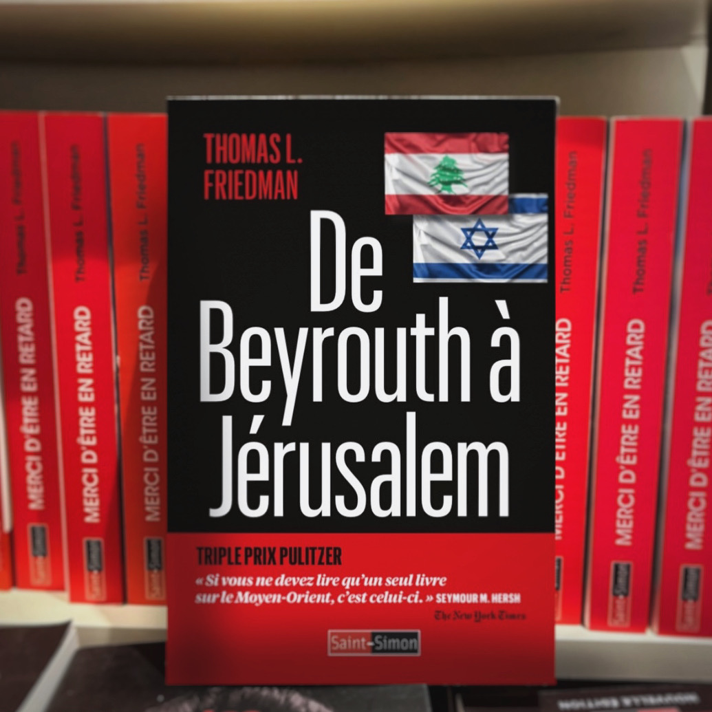 Le livre tant attendu :
De Beyrouth à Jérusalem de Thomas Friedman avec sa nouvelle préface enfin disponible dans vos librairies !

Thomas Friedman en direct à 18h sur France 24 avec Stéphanie Antoine : france24.com/fr/direct

crédit : Josh Haner/The New York Times