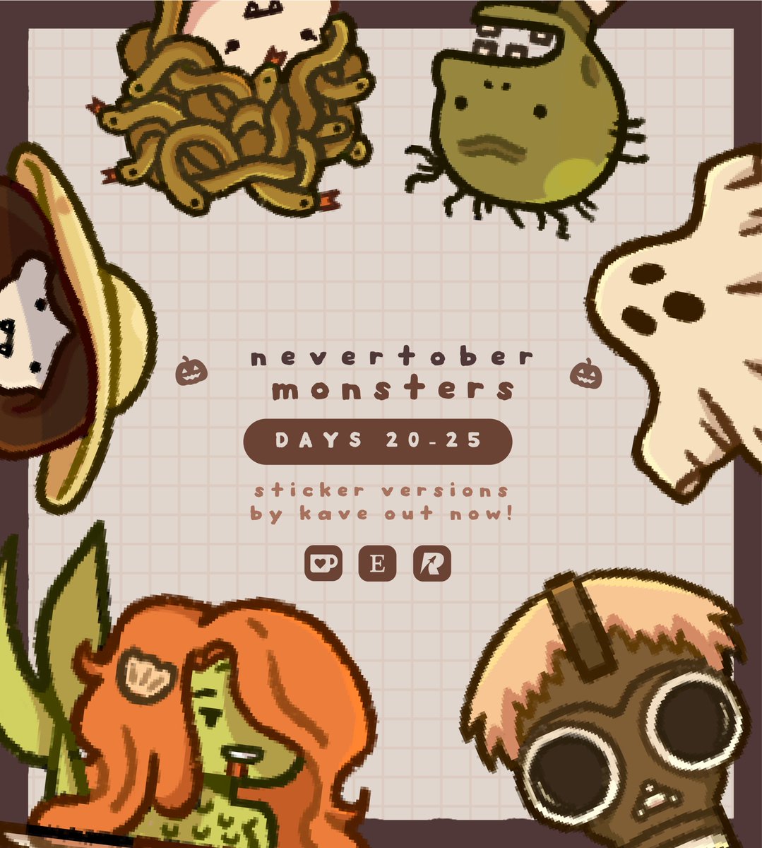 kavecrafts's tweet photo. π§ boo! did our stickers scare you? π§
for days 20-25 of #Nevertober2024, we have our takes on the iconic monsters of the century!
available now on our Etsy, Raket, and Ko-Fi! link in bio π± #nevertober #kavecraft #artshop #stickers #horror https://t.co/JOp8xPCPxf