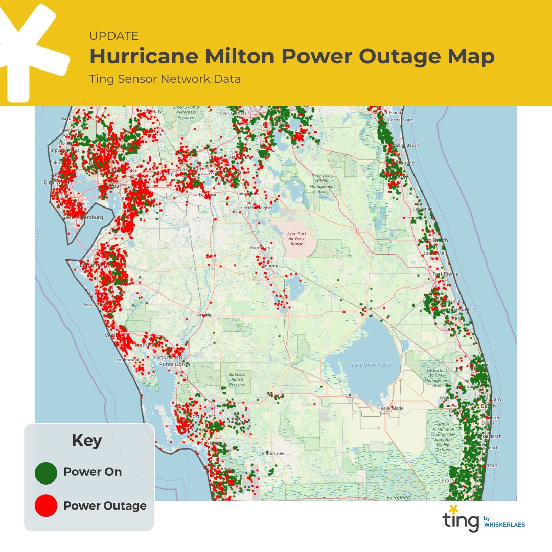 tingfire_'s tweet photo. HURRICANE MILTON POWER OUTAGE UPDATE AS OF OCTOBER 10 AT 10:00 AM EST. Please check back soon as we'll be posting regularly and most importantly, we hope you're all staying safe. #HurricaneMilton https://t.co/ujXi1JziCy