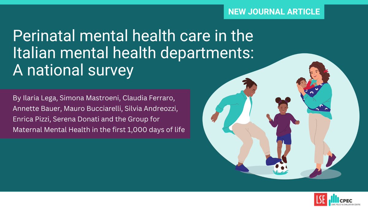 Care Policy and Evaluation Centre (@cpec_lse) on Twitter photo NEW JOURNAL ARTICLE: Perinatal mental health care in the Italian #MentalHealth departments 🫄
CPEC researcher <a href="/a_annettemaria/">Annette Bauer</a> has partnered with colleagues from <a href="/istsupsan/">Istituto Superiore di Sanità</a> to understand good practices for the prevention and care of #PMD.💡
READ NOW:👉cambridge.org/core/journals/… NEW JOURNAL ARTICLE: Perinatal mental health care in the Italian #MentalHealth departments 🫄
CPEC researcher <a href="/a_annettemaria/">Annette Bauer</a> has partnered with colleagues from <a href="/istsupsan/">Istituto Superiore di Sanità</a> to understand good practices for the prevention and care of #PMD.💡
READ NOW:👉cambridge.org/core/journals/…