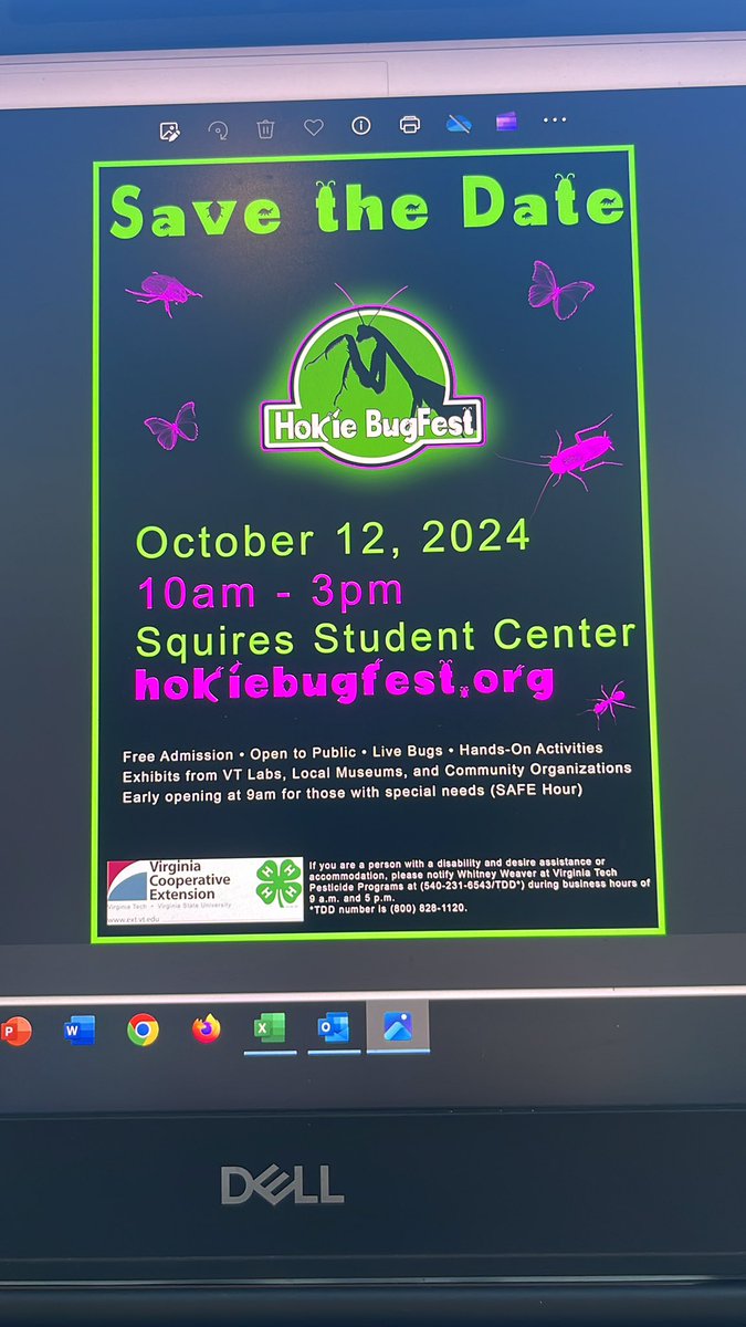 Come join the fun in Blacksburg.  My lab will be running a bug carnival with carnival games and an insect Photo Booth.
