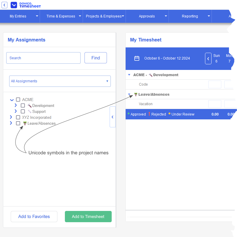 Did you know that you can include Unicode characters in a project's name? This can be used for certain language characters (e.g. ẞ, Ж) or for symbols to make a project's name and purpose stand out (e.g.🌴,⇑, ☂).