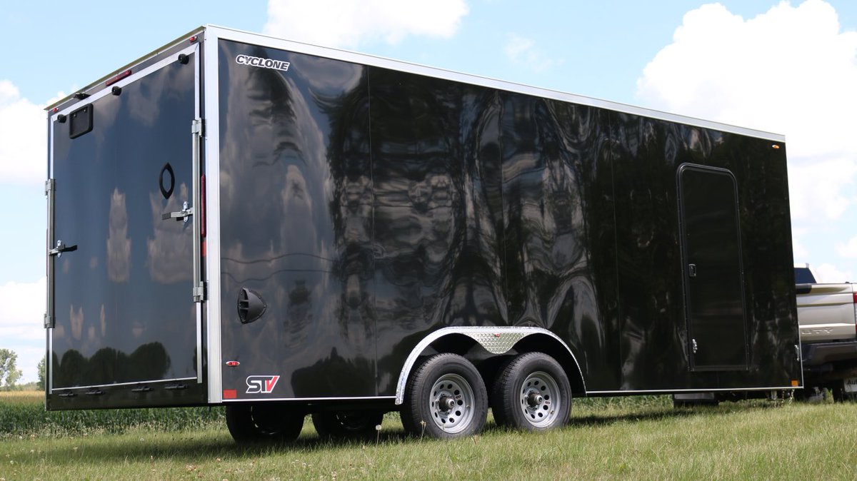 ValdersVehicles's tweet photo. Have you seen the new Cyclone STV from Legend Premium Trailers? Available in 7' and 8.5' wide models, this steel trailer is built like a tank! Whether you need durability, a smooth ride, or top-notch construction, the Cyclone STV has it all. https://t.co/2Dzg7DD5nq https://t.co/MrWMORy8eI