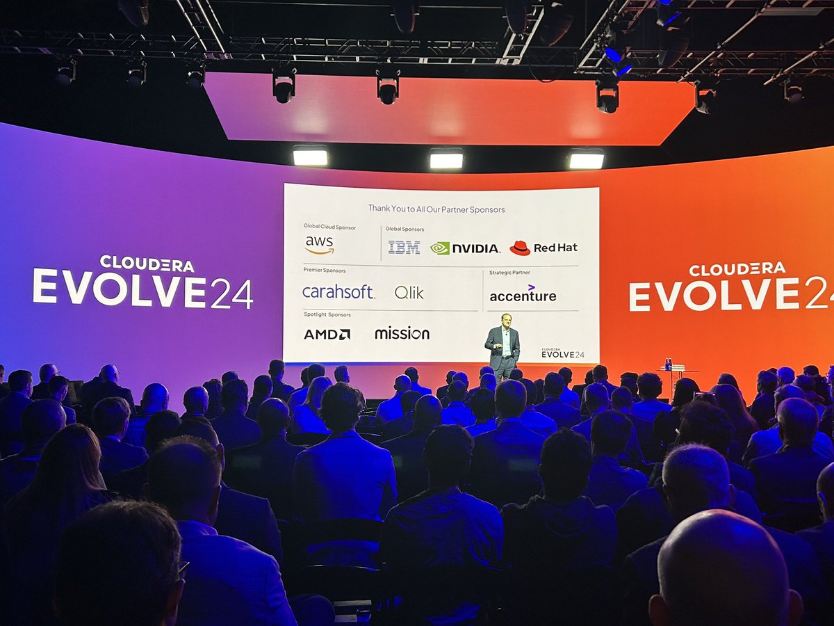 The brightest minds—and companies—in data and AI are here at # <a href="/cloudera/">Cloudera</a> #EVOLVE24