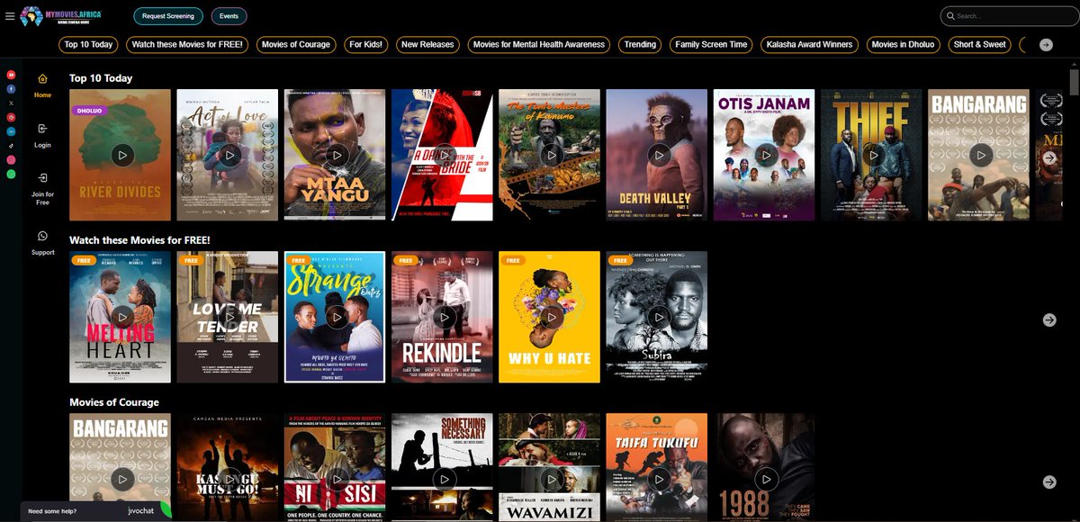 🌿 #HappyMazingiraDay 🇰🇪

📺 Enjoy some incredible Award-winning Movies from Kenya and Africa, here?: app.mymovies.africa

🍿 Action-packed Films, powerful Documentaries, heartwarming Dramas, thrilling Mysteries, and Family-friendly movies for Kids!

No Subscription! 😎