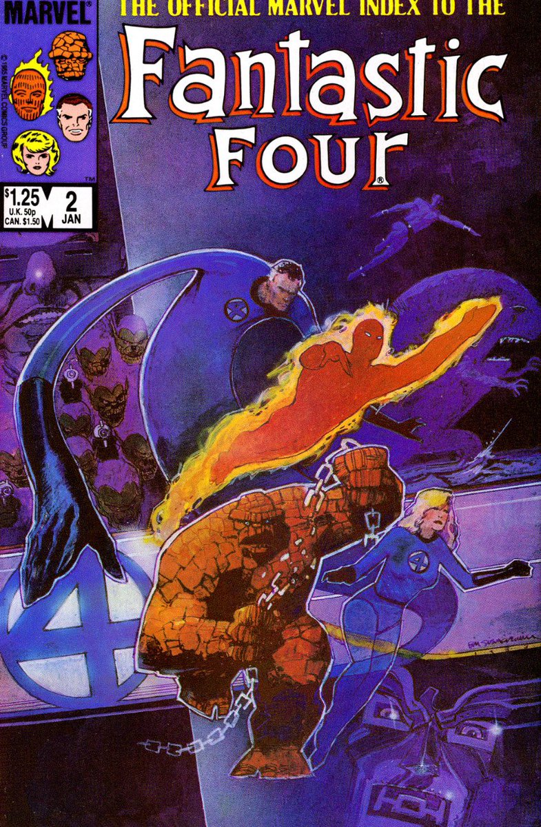 2001). Jan1986. 
Issue #2 of the FF index, really cool cover by Sienkiewicz