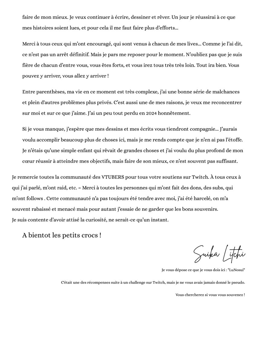 [NOTICE: TWITCH]

Une annonce qui m'a pris une longue reflexion 💖 
J'espère que vous continuerez à soutenir mes dessins pour autant en attendant 🫶