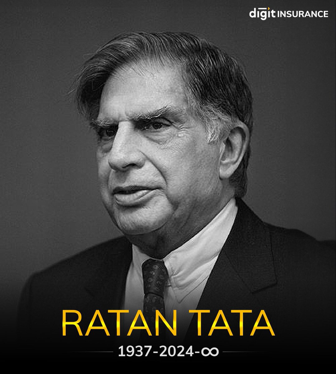 A hero for the ages. And to come 💛 
Here's Team Digit bowing down to the one of the greatest, legendary Ratan Tata and his unwavering legacy.

Thank you for inspiring not just the businesses but people all around the world. We, as a nation hope to make you proud. 

Rest in peace