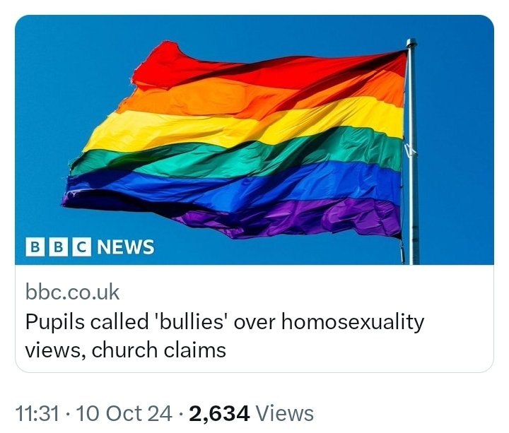 It's been a long time coming, but the BBC has finally progressed from referring to harassment and bullying of transgender people as "trans views" to describing homophobia as "homosexuality views"

(For context the view in question was that being gay was wrong)