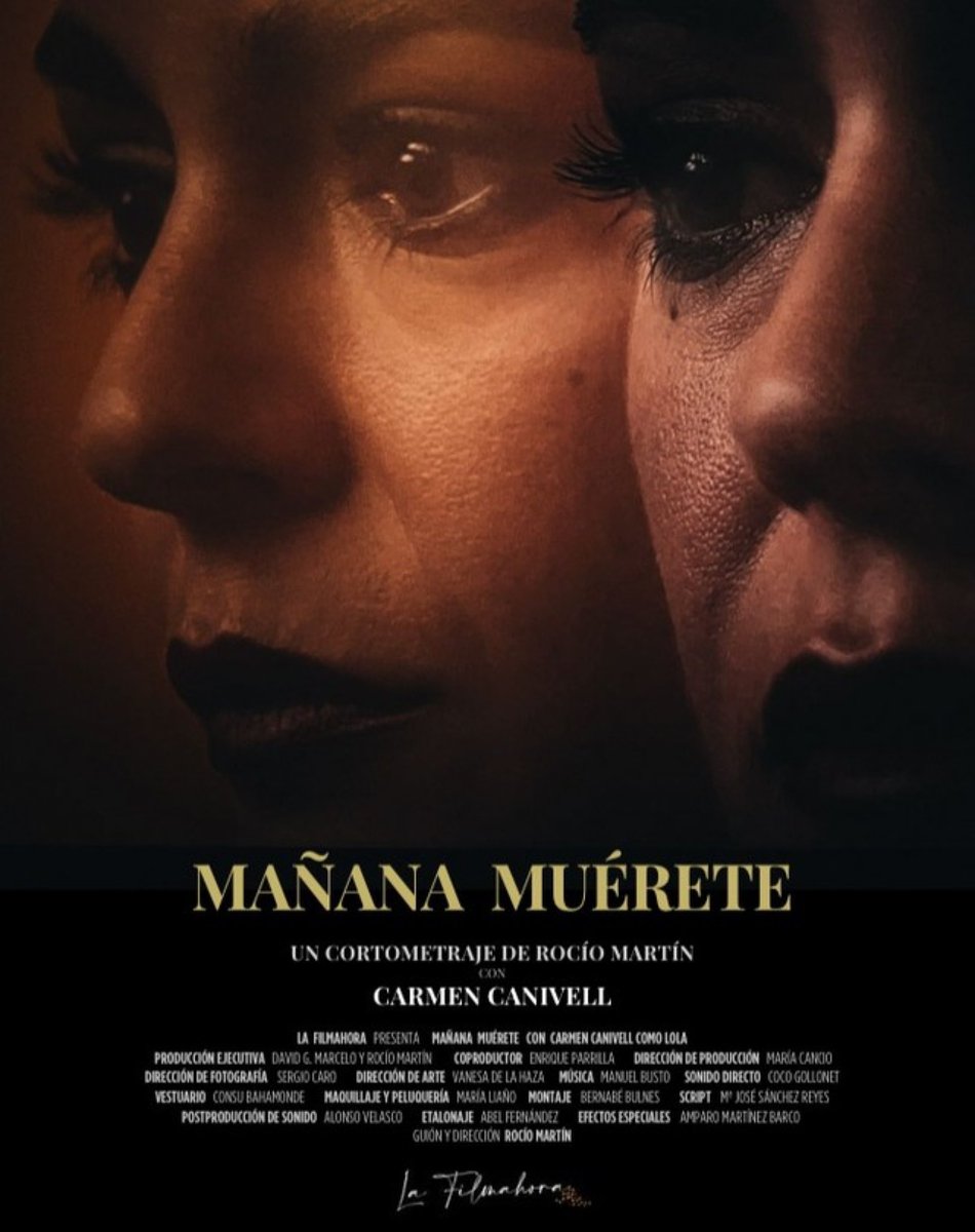 La Filmahora presenta el cartel de su próxima producción, el cortometraje de ficción #MañanaMuérte, dirigido por Rocío Martín y protagonizado por Carmen Canivell.

Muchas mujeres en una mujer. Diferentes historias contadas desde una sola voz, un solo grito de alerta.