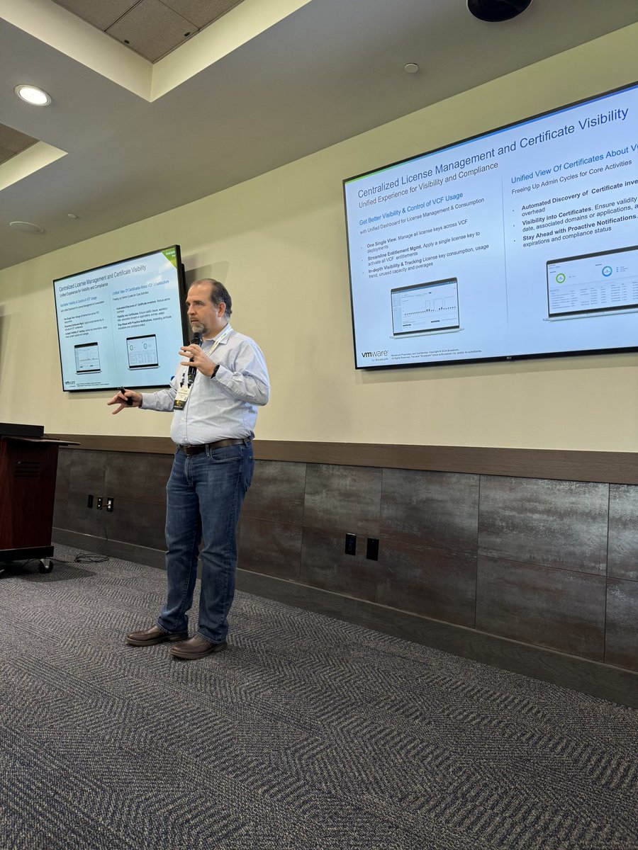 Atlanta VMUG UserCon!  <a href="/shanfitz/">Shannon Fitzpatrick</a>  sharing some VCF knowledge with <a href="/ATLVMUG/">ATLVMUG</a> members! <a href="/MyVMUG/">VMware User Group</a> #VMUG  #vexpert