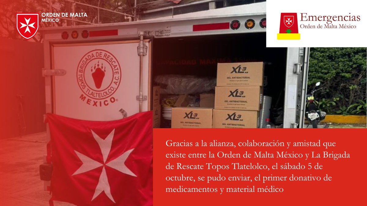 Este donativo se envió a la comunidad de Coyuca de Benitez, una de las comunidades afectadas por el huracán John.

#ObrasOMMx #EmergenciaMaltaMx #HuracanJohn