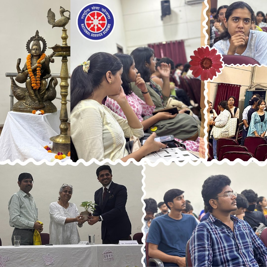 NssunitDbc's tweet photo. The NSS Unit of Deshbandhu College hosted a seminar titled "Women's Legal Rights Against Workplace Harassment in India," featuring Advocate Mandeep Baisla from the Supreme Court. He discussed the Prevention of Sexual Harassment (POSH) Act, emphasizing its origins in the 1992. https://t.co/pZ0pGU5ORR