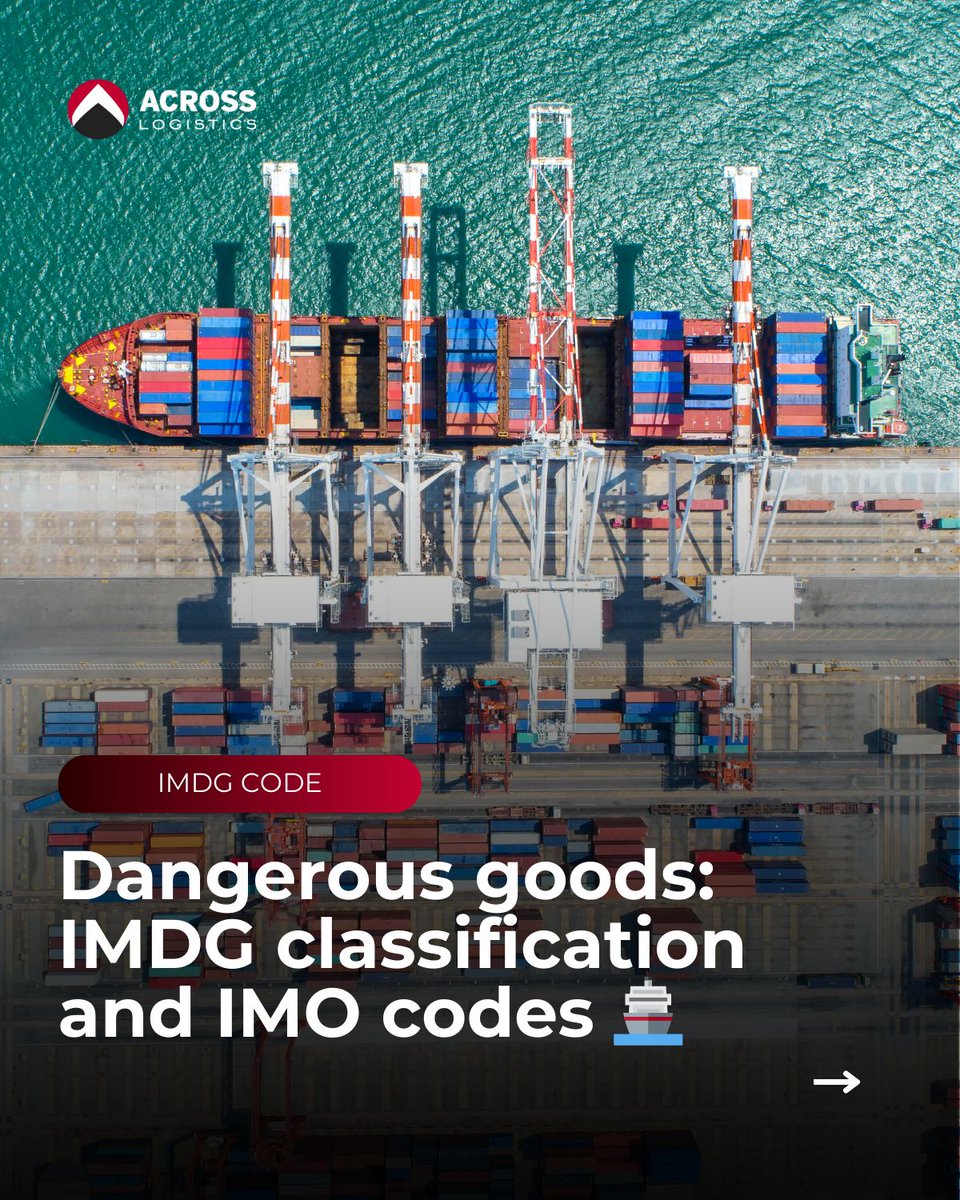 AcrossLogistics's tweet image. Understanding the intricacies of the International Maritime Dangerous Goods (IMDG) Code and IMO classifications can be a game-changer for businesses involved in shipping hazardous materials 🚢 

👉🏻 acrosslogistics.com/blog/en/code-i…

#Logistics #DangerousGoods #IMDGCode #AcrossLogistics
