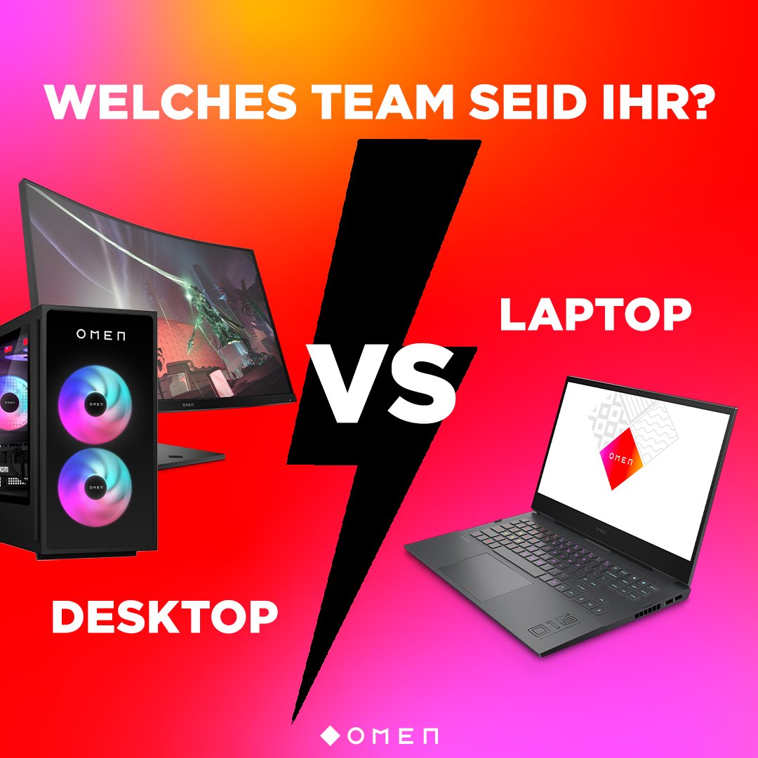 Desktop oder Gaming Laptop – was bevorzugt ihr für euer ultimatives Spielerlebnis? 💻🖥️ Schreibt es in die Kommentare! OMEN hat natürlich die beste Lösung für beides! 😉 Den Link findet ihr in unserer Bio! #GamingGear #MonitorVsLaptop #CommunityChoice #OMEN