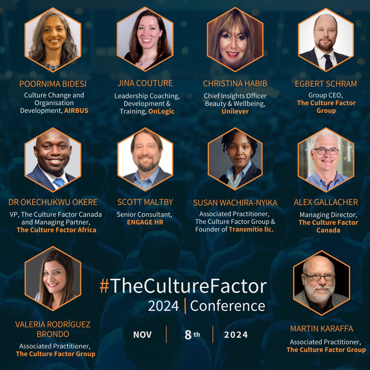 🌐 At #TheCultureFactor2024 Conference, hear from:
 Poornima Bidesi (Airbus) on how culture drives performance
 Jina Couture (OnLogic) on aligning culture with leadership
 Christina Habib (Unilever) how cultural insights create new marketing opportunities
hubs.li/Q02SV6sZ0