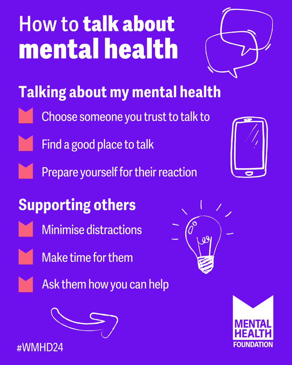 TMmagazineUK's tweet photo. Today is #WorldMentalHealthDay! Check in with yourself and those around you today, taking the chance to remember that there is always time to talk, or to listen. 🤗

For more on guidance and support head to the @mentalhealth page. 😊 https://t.co/o8j6f6MA0u