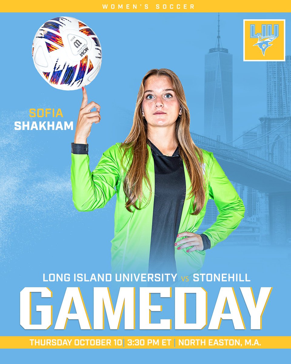 🆚Stonehill College
⏰ 6pm
📍North Easton, MA
📺 NEC Front Row

#liuwsoc #liuathletics #longislanduniversity #finsup #nec #NECWSOC #ncaa