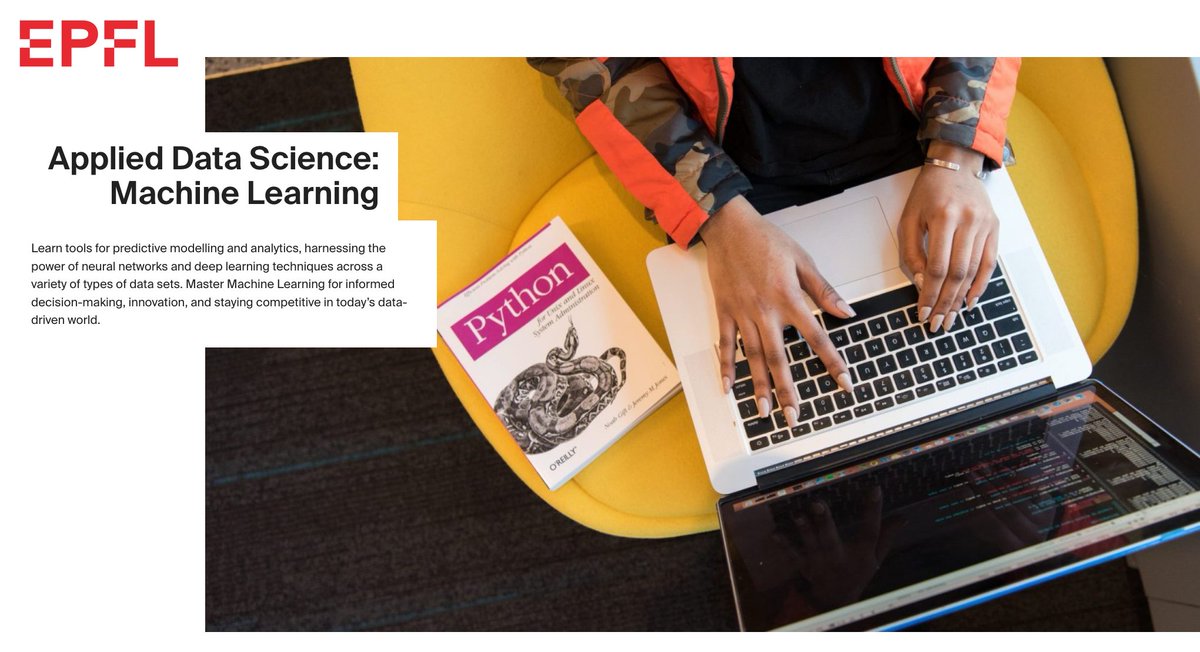 FoCo_UNIL_EPFL's tweet image. Do you want to master #MachineLearning to make informed decisions, innovate & stay competitive in today's data-driven world?
✅Find out more about @EPFL's online course & explore the tools for #PredictiveModelling and analytics: epfl.ch/education/cont…
#DeepLearning #Data