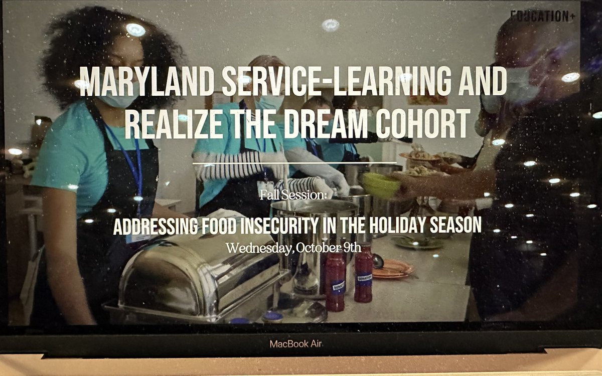 DrDRG_BCPS's tweet photo. ✨Yesterday, I began Maryland Service-Learning & Realize The Dream Cohort with Education+ & @BCPSParentU. Looking forward to facilitating 4️⃣ service-learning projects with our Ss who identified areas like food insecurity as #ExpandedLearningOpportunities as #CommunitySchools✨ https://t.co/wCcLCQxmJz