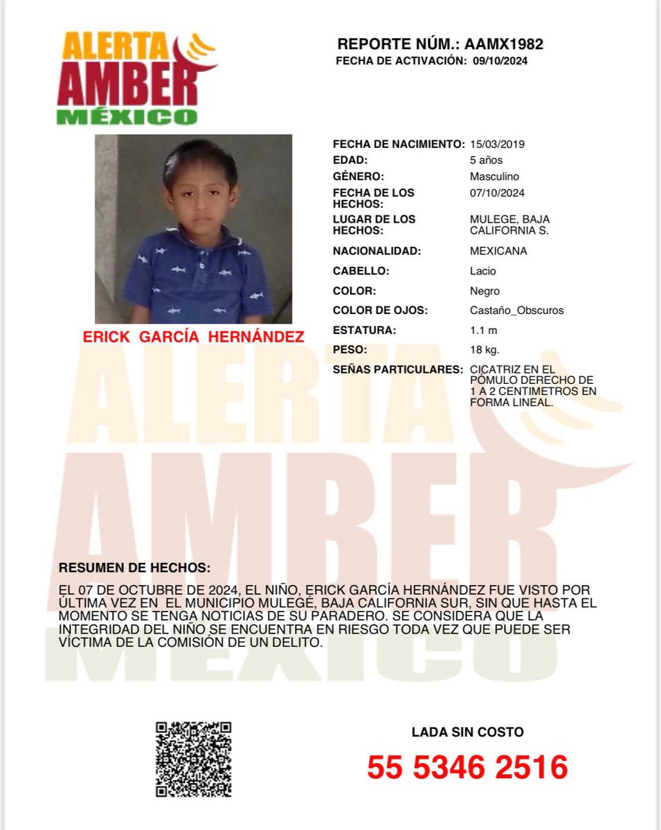 ALERTA AMBER BCS tweet media