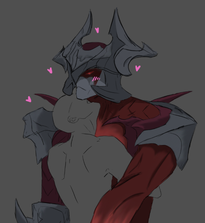 A new draw of my main in League of legends
Look at him is so cute ^^ 
#aatrox #LeagueOfLegends #lol