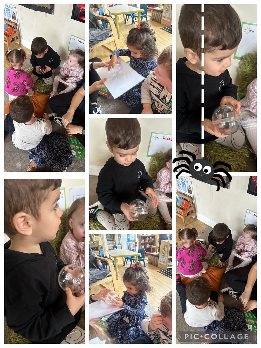 We found a spider in Pre nursery yesterday! We all took turns having a look at it and we all sang “itsy bitsy spider” together. 🕷☀️