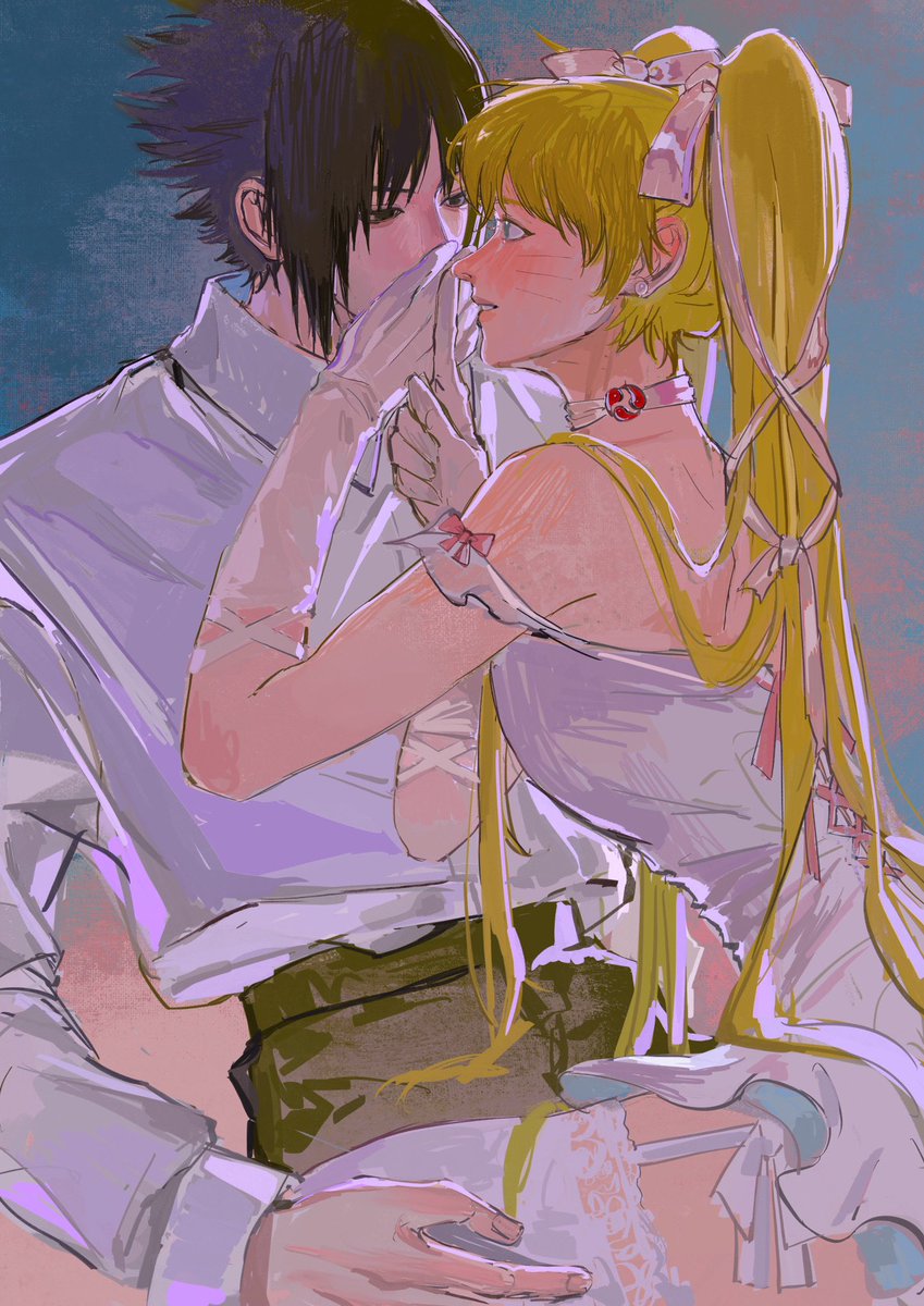 guyouuda's tweet image. 「シーッ」
#sasunaru #サスナル #佐鸣