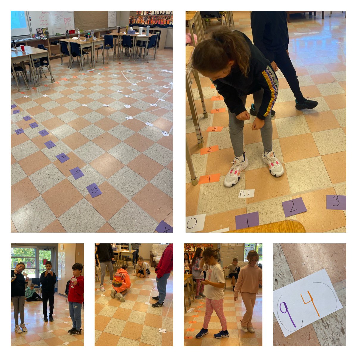 Today we added to our giant coordinate grid by colour coordinating our x and y axis to match with our coordinates. We also conducted more translations by moving shapes and figures (students) around our grid. <a href="/olopcatholic/">Providence</a>