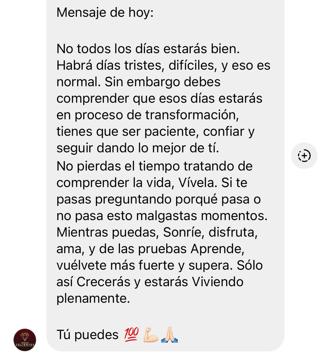 Geovani_01's tweet photo. Bonito mensaje de #IdeasValientes para hoy 💡 https://t.co/QopzZxLPUw