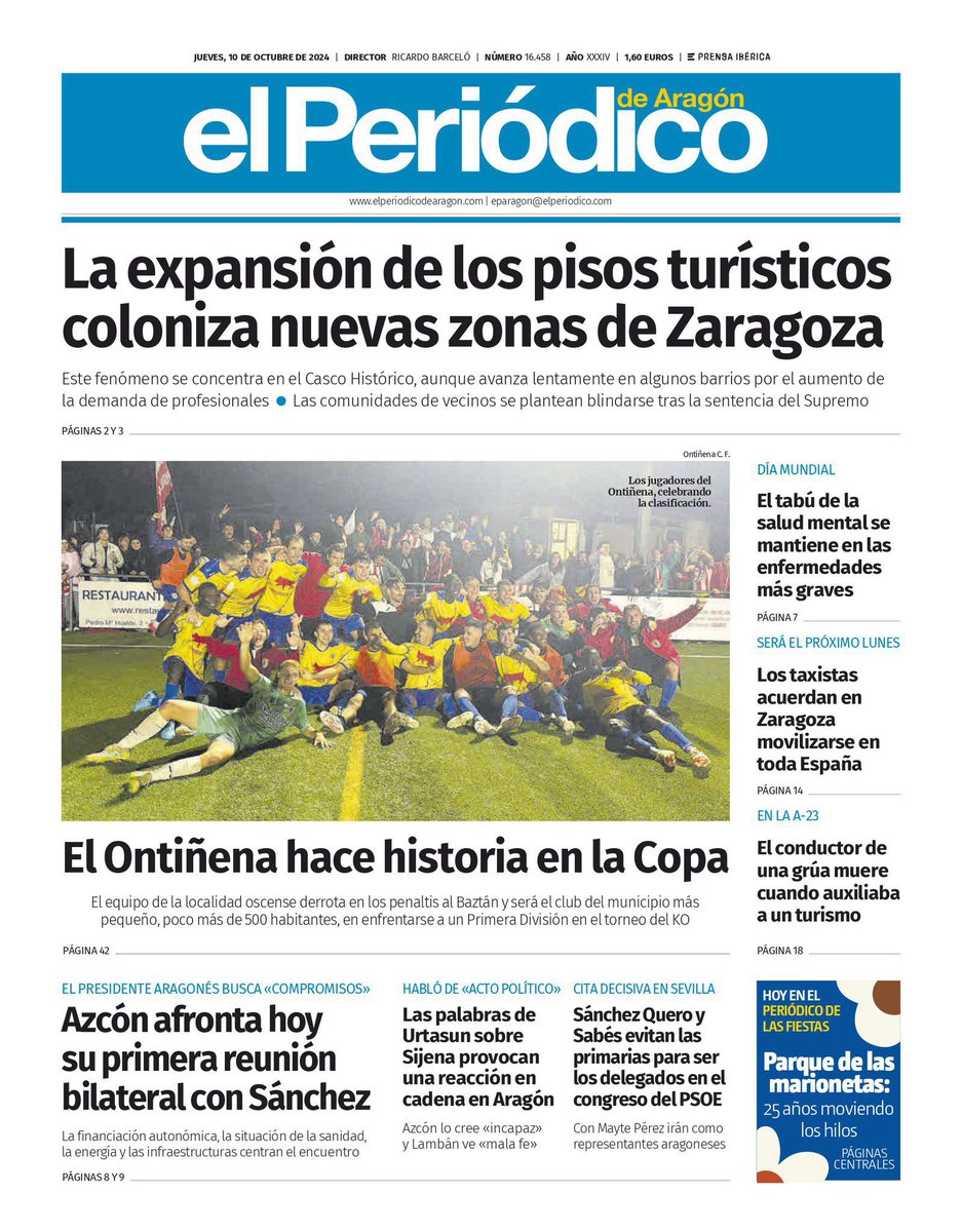 👏Desde aquí nos gustaría dar las gracias a <a href="/periodicoaragon/">El Periódico de Aragón</a> por robar nuestra foto de ayer cuando no tenían permiso para ello, para colmo, encima de robar, ni mencionar.

¡Bravo, así los medios grandes es como os cargáis a los pequeños y luego os quejáis!

#ElMarcadorAragones