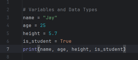 VASU_SHEDALA's tweet image. Day 2:💡 Today’s focus is on understanding variables and data types in Python. Learning how to store data and manipulate it is key! 🎯 #PythonBasics #100DaysOfCode #CodeWithHarry