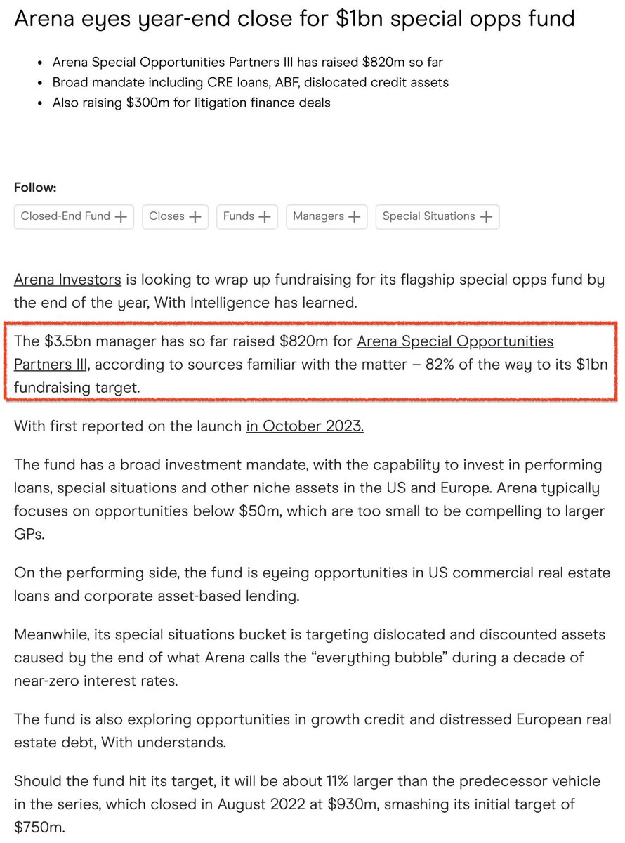 dantelriv's tweet photo. $WED.V $WEDXF
While everyone are focus on the CC Capital agreement,  Arena continues on its roadmap towards 5B with the raising campaign.
Arena AUM now 4,2B and more to come with the new Litigation Fund. https://t.co/bMTeBn95yt