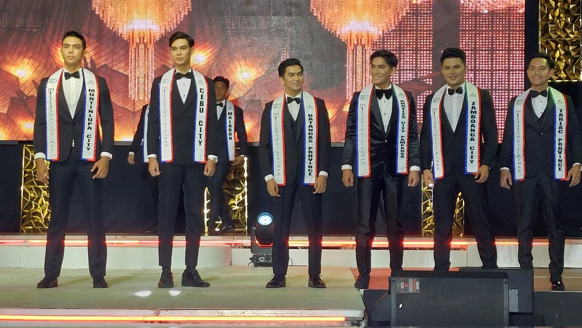 inquirerdotnet's tweet photo. @diyarista LOOK: Here are the #MistersOfFilipinas2024 Top 12 delegates in the Formal Wear Competition. #MistersOfFilipinas | @diyarista https://t.co/WHRIHle1An