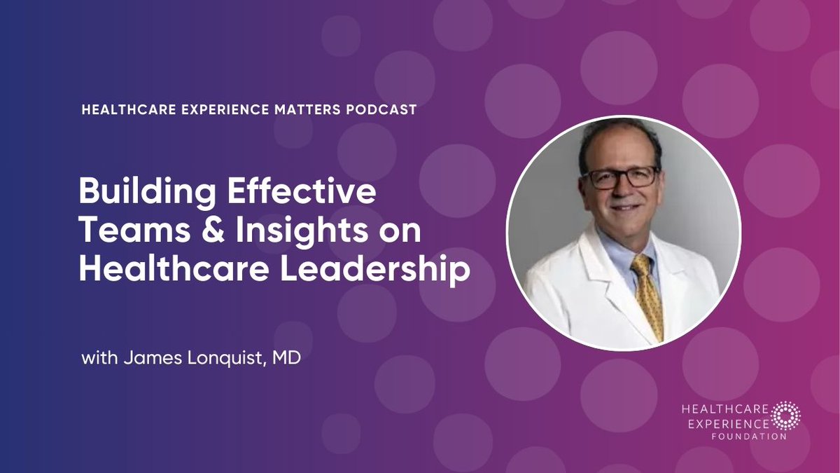 James Lonquist, MD, a highly accomplished cardiothoracic surgeon and expert in healthcare leadership/teamwork joins our podcast this week. 

When it comes to building teams and leadership in healthcare, Dr. Lonquist offers our listeners deep insights: youtu.be/euWEMg_GvJ8