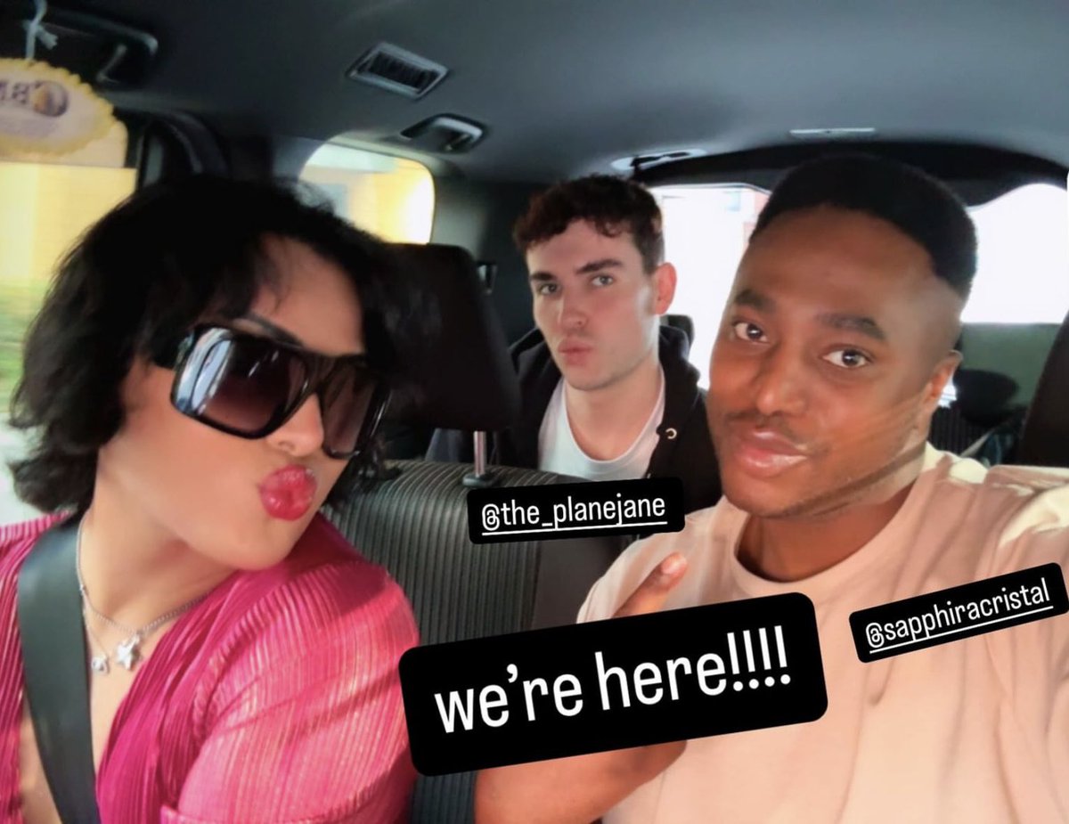 Morphine Love Dion looks radiant in the UK with Plane Jane and Sapphira Cristál ❤️❤️❤️