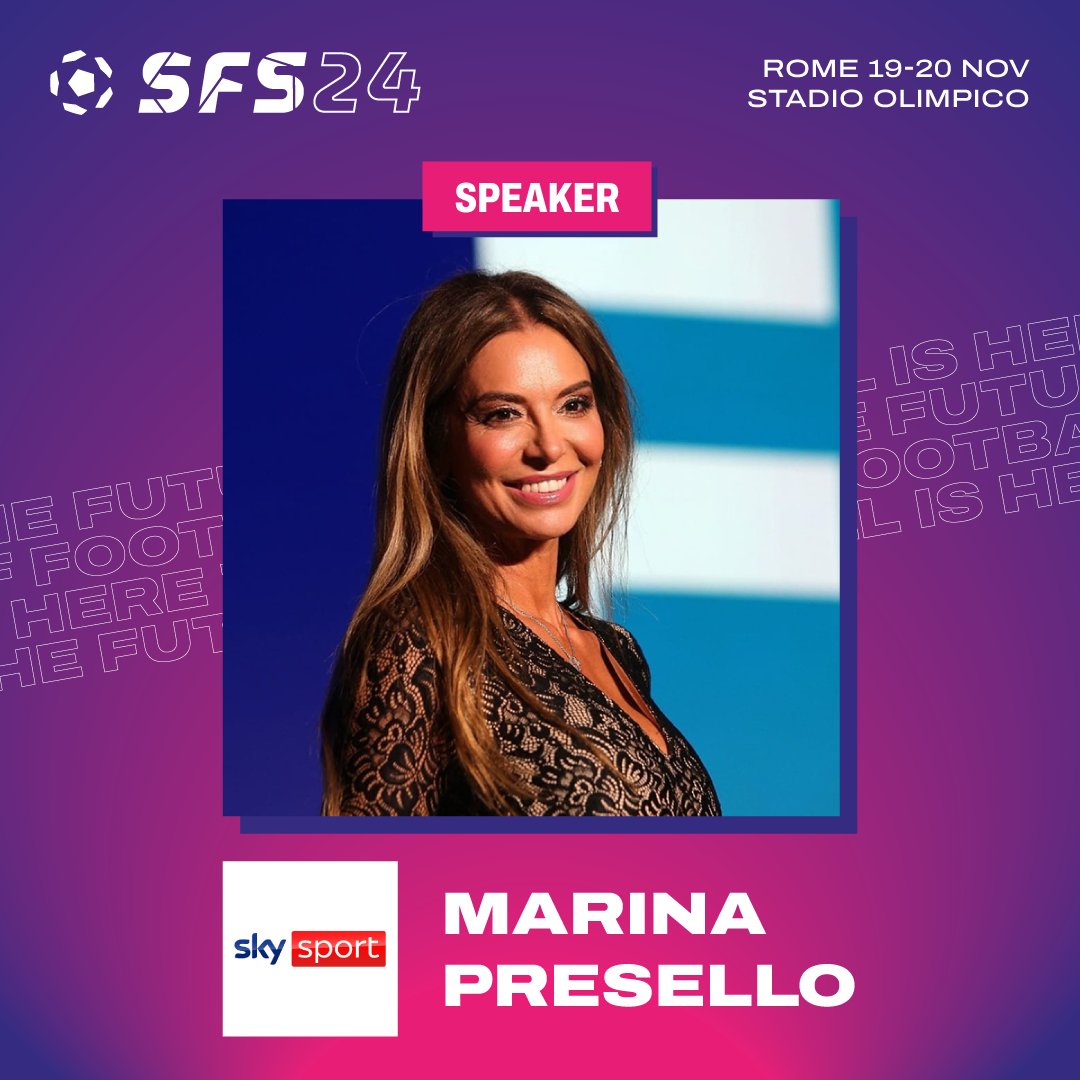 🎤 New speakers announced for the #SFS24! ⚽️
🌟 <a href="/PaolaMarinone/">Paola Marinone ✈</a>  
🌟 <a href="/robbmonzani/">roberto monzani</a>  
🌟 <a href="/marinapresello/">marina presello</a> 
🌟 <a href="/KikeLevy/">Kike Levy</a>
Get ready for an unmissable event! 🔥
📅 19-20 november
📍 Rome, Stadio Olimpico
Don’t miss the chance to hear from the best in the business! 🎯
