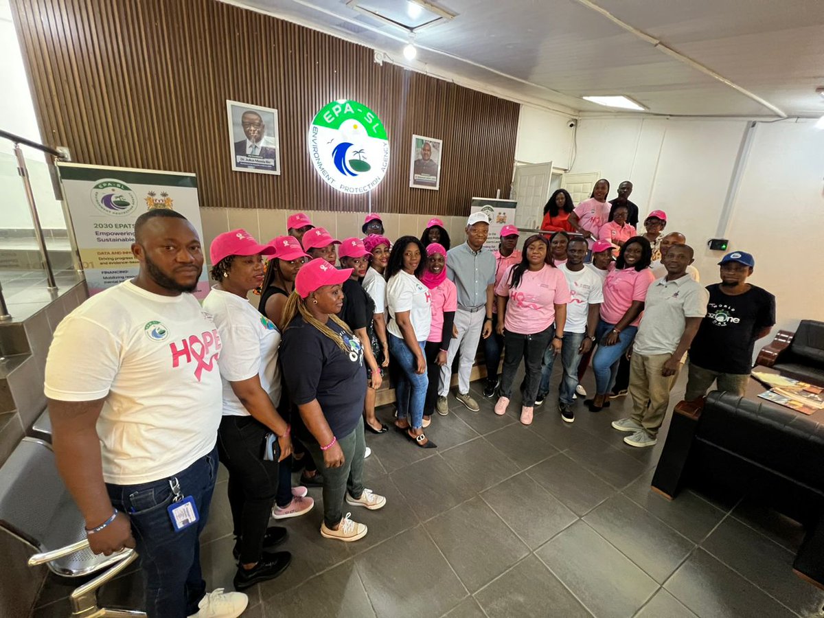 ProtectionLeone's tweet image. October is Breast Cancer Awareness Month.
Today, we joined Thinking Pink Breast Cancer Foundation to conduct a sensitisation campaign and free screening for staff in the agency.
#EPATS
#BreastCancerAwareness