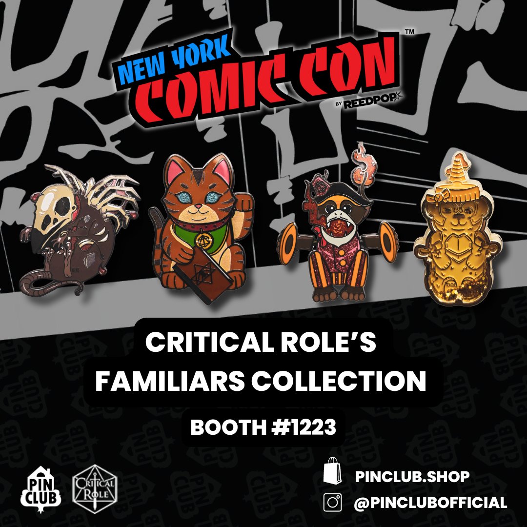 Critical Role Fans - The Familiars Collection will be at our booth this year <a href="/NY_Comic_Con/">New York Comic Con</a> Come visit us at Booth #1223.
