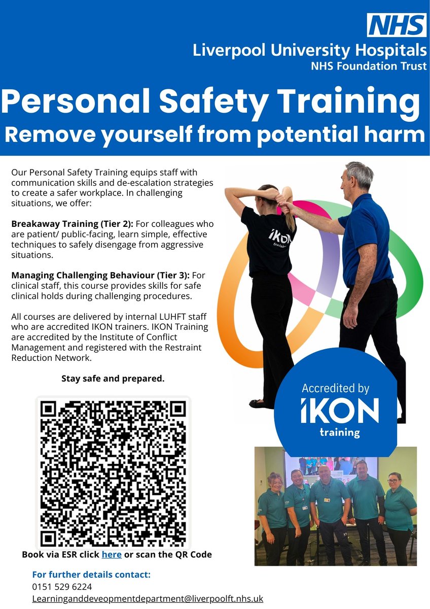 Learning and Development @LUHFT (@luhftlearning) on Twitter photo A #ThanksYouThursday for one of the new #PersonalSafety Courses. This was a bespoke #Breakaway Training session for the AAA Screening Department. Great to see this and that the sessions are being well received! <a href="/gedsworkone/">Ged Jennings</a> <a href="/MrBell1985/">Mark Bell</a> #TYT #TeamLUHFT <a href="/IKONTRAINING/">IKON Training</a> @LivHospitals A #ThanksYouThursday for one of the new #PersonalSafety Courses. This was a bespoke #Breakaway Training session for the AAA Screening Department. Great to see this and that the sessions are being well received! <a href="/gedsworkone/">Ged Jennings</a> <a href="/MrBell1985/">Mark Bell</a> #TYT #TeamLUHFT <a href="/IKONTRAINING/">IKON Training</a> @LivHospitals