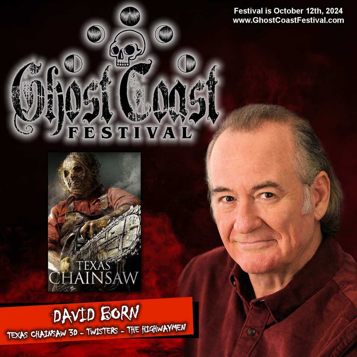 actorborn's tweet image. Saturday Oct. 12, 2024 on Galveston Island! ghostcoastfestival.com