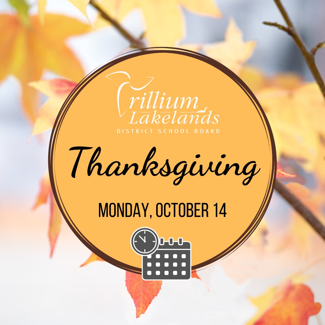A reminder that Monday is the Thanksgiving holiday. What are you thankful for? Comment and let us know! #grateful #TLDSBfamily