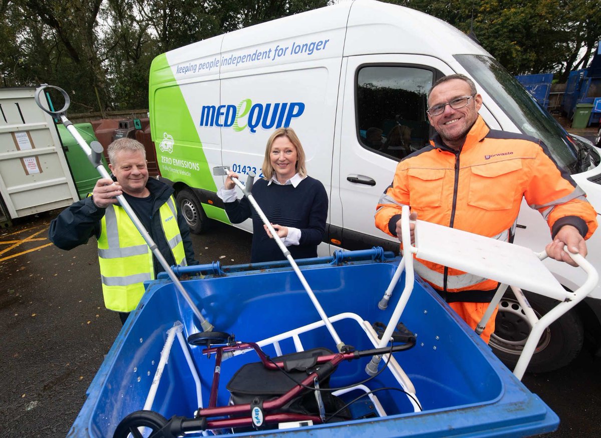York and Scarborough Teaching Hospitals NHS FT (@ysteachingnhs) on Twitter photo Do you have a walking frame, crutches or another piece of NHS equipment that you no longer need? <a href="/MedequipUK/">Medequip Community Equipment Service</a> can recycle them! Drop off at:
🗓️ #York Hospital (16 October 10am-4pm) outside main car park
🗓️ #Scarborough Hospital (17 October 10am-4pm) by main entrance
#RecycleWeek Do you have a walking frame, crutches or another piece of NHS equipment that you no longer need? <a href="/MedequipUK/">Medequip Community Equipment Service</a> can recycle them! Drop off at:
🗓️ #York Hospital (16 October 10am-4pm) outside main car park
🗓️ #Scarborough Hospital (17 October 10am-4pm) by main entrance
#RecycleWeek