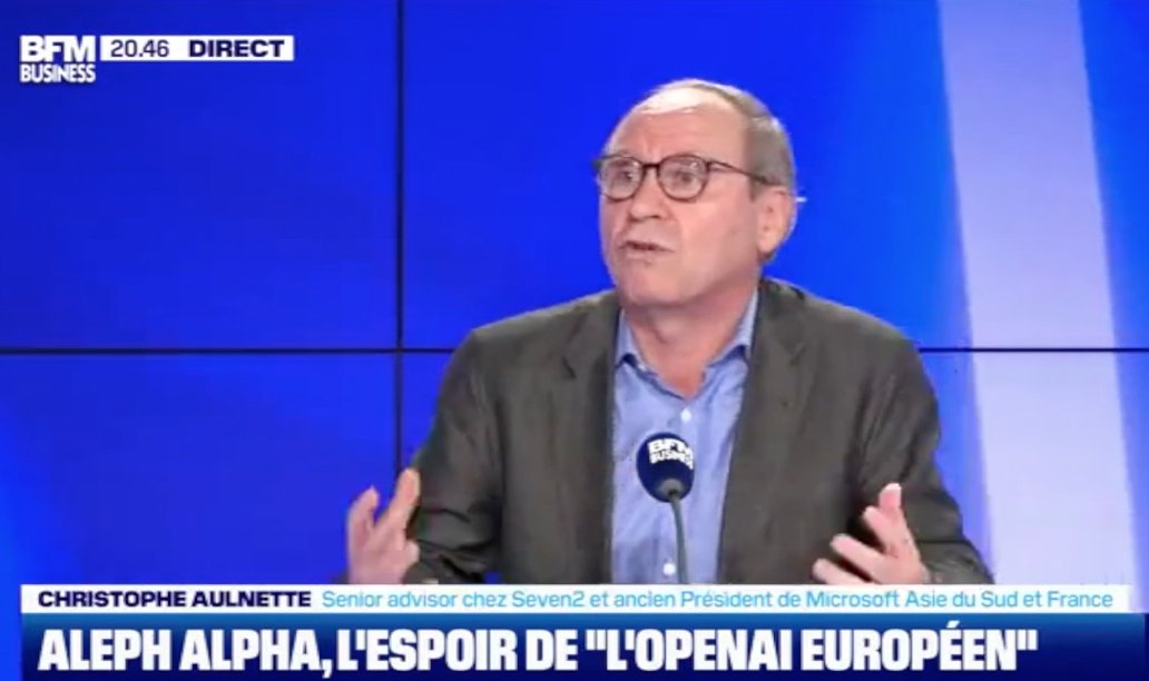 Christophe Aulnette (@c_aulnette) on Twitter photo L’Europe peut-elle encore rivaliser dans la course à l’#IA ? C'était l'un des sujets abordés avec @FSimottel dans Tech & Co, sur <a href="/bfmbusiness/">BFM Business</a>. Nous avons aussi parlé des Robotaxis de Tesla, de Reid Hoffman, Google DeepMind, etc. L’Europe peut-elle encore rivaliser dans la course à l’#IA ? C'était l'un des sujets abordés avec @FSimottel dans Tech & Co, sur <a href="/bfmbusiness/">BFM Business</a>. Nous avons aussi parlé des Robotaxis de Tesla, de Reid Hoffman, Google DeepMind, etc.