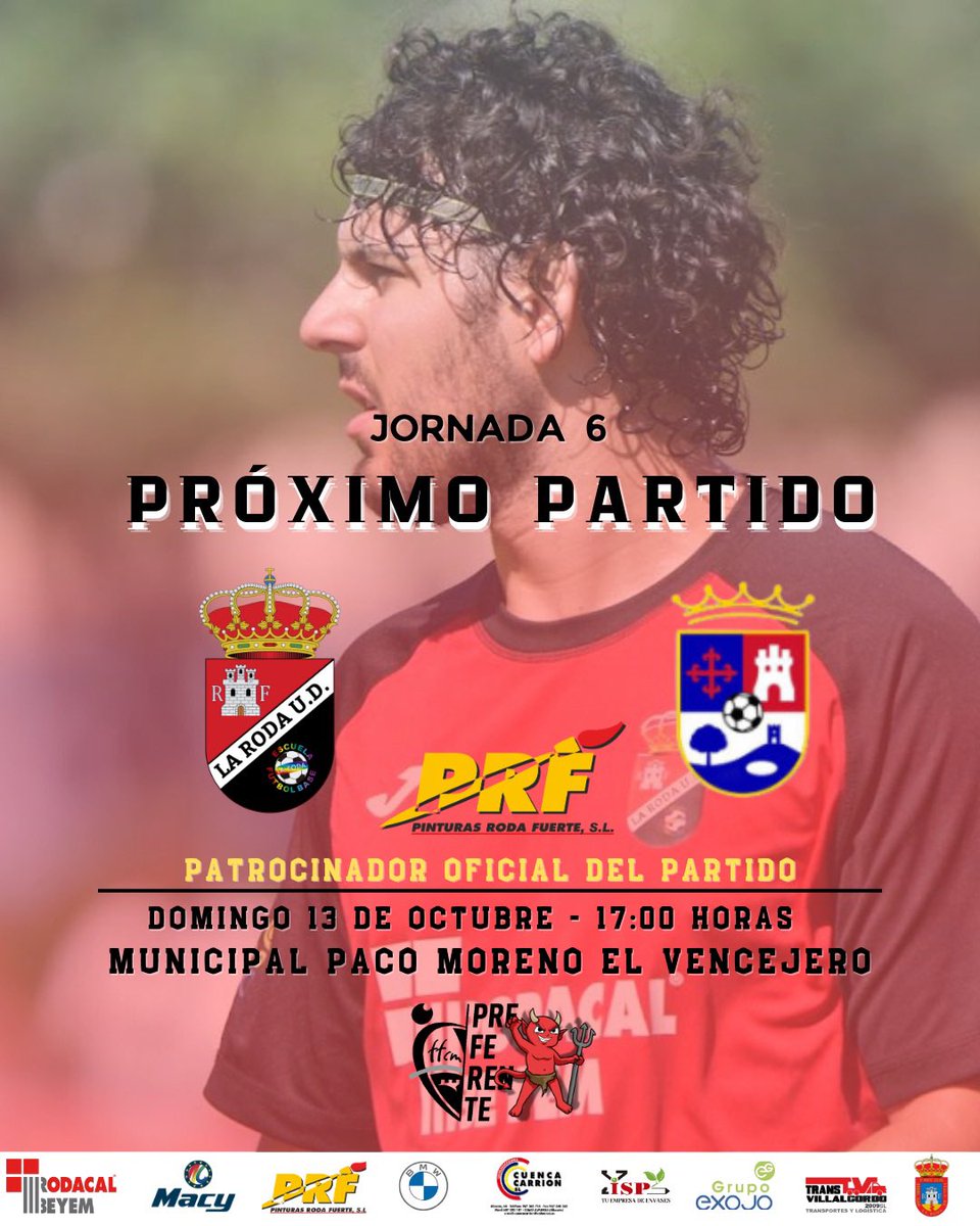 LARODAUD's tweet photo. 🔜 | ¡𝐕𝐎𝐋𝐕𝐄𝐌𝐎𝐒 𝐀𝐋 𝐕𝐄𝐍𝐂𝐄𝐉𝐄𝐑𝐎! 

⚔️ Nos enfrentamos al Álmodovar CF en el que será una dura y bonita batalla

💪🏽 ¡Necesitamos tu apoyo!

🏆 Primera Preferente
📊 Jornada 6
🆚 @cfalmodovar 
📆 Domingo 13 de Octubre
🕔 17:00h
🏟️ Municipal Paco Moreno “EL VENCEJERO” https://t.co/WH4eEDMOp4