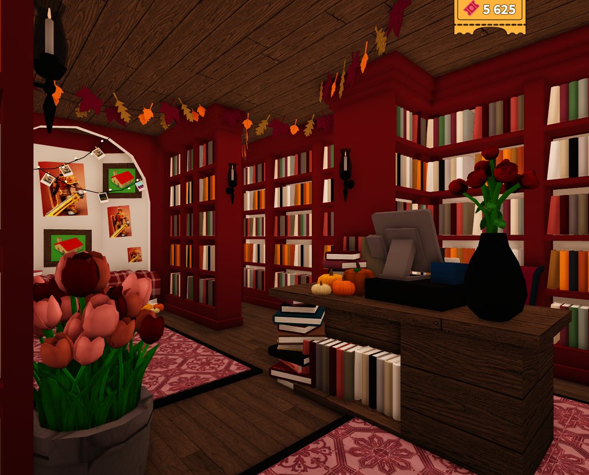 Cafe and bookstore done! #town #bloxburgtown #bloxburgbuild