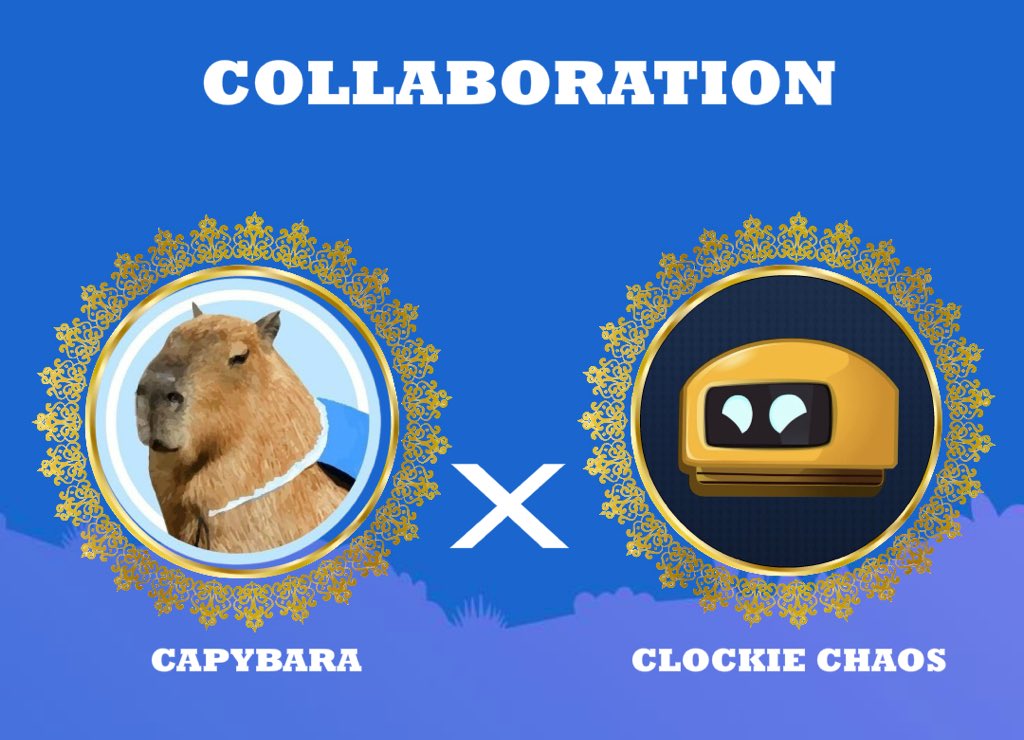 capybaraonsui's tweet photo. 🦫 Capybara x Clockie Chaos 🤖

We're thrilled to announce our newest collaboration between Capybara and Clockie Chaos Bot🤝

Clockie Chaos is an exhilarating time-bending adventure where players battle rogue clockies to restore temporal balance. Jump into this action-packed game right on Telegram, collect Time Shards, and compete for exciting rewards while defending the time continuum!

Play Clockie Chaos: https://t.co/WLwoW3GszW

Play Capybara: https://t.co/UuKpi8XKJL

Complete special collaboration tasks for additional rewards, stay tuned 🎁