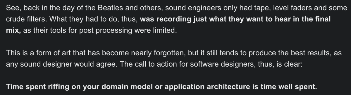 Kasper Timm Hansen (@kaspth) on Twitter photo I've been enjoying <a href="/julian_rubisch/">Julian Rubisch</a>'s newsletter on Code Sculpture, but this hit particularly well for me I've been enjoying <a href="/julian_rubisch/">Julian Rubisch</a>'s newsletter on Code Sculpture, but this hit particularly well for me