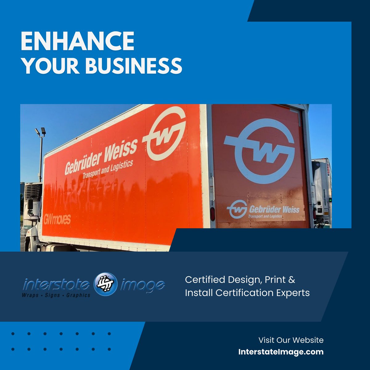 Interstateimage's tweet image. Transform your box truck into a moving advertisement with our high-quality wraps. Showcase your business on the go! Visit our website for more details. 🚚💨 
bit.ly/3qwBPPN 
#BoxTruckWraps #BrandOnTheMove