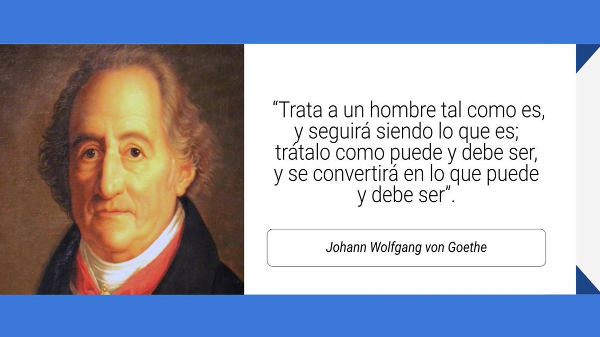 Fortalecer el sentimiento de ser capaz es una tarea fundamental en la escuela. Los docentes tradicionales hacían exactamente lo contrario: humillaban y maltrataban a los estudiantes para hacerlos sentir incapaces. En el #DíaMundialdelaSaludMental reitero las palabras de Goethe: